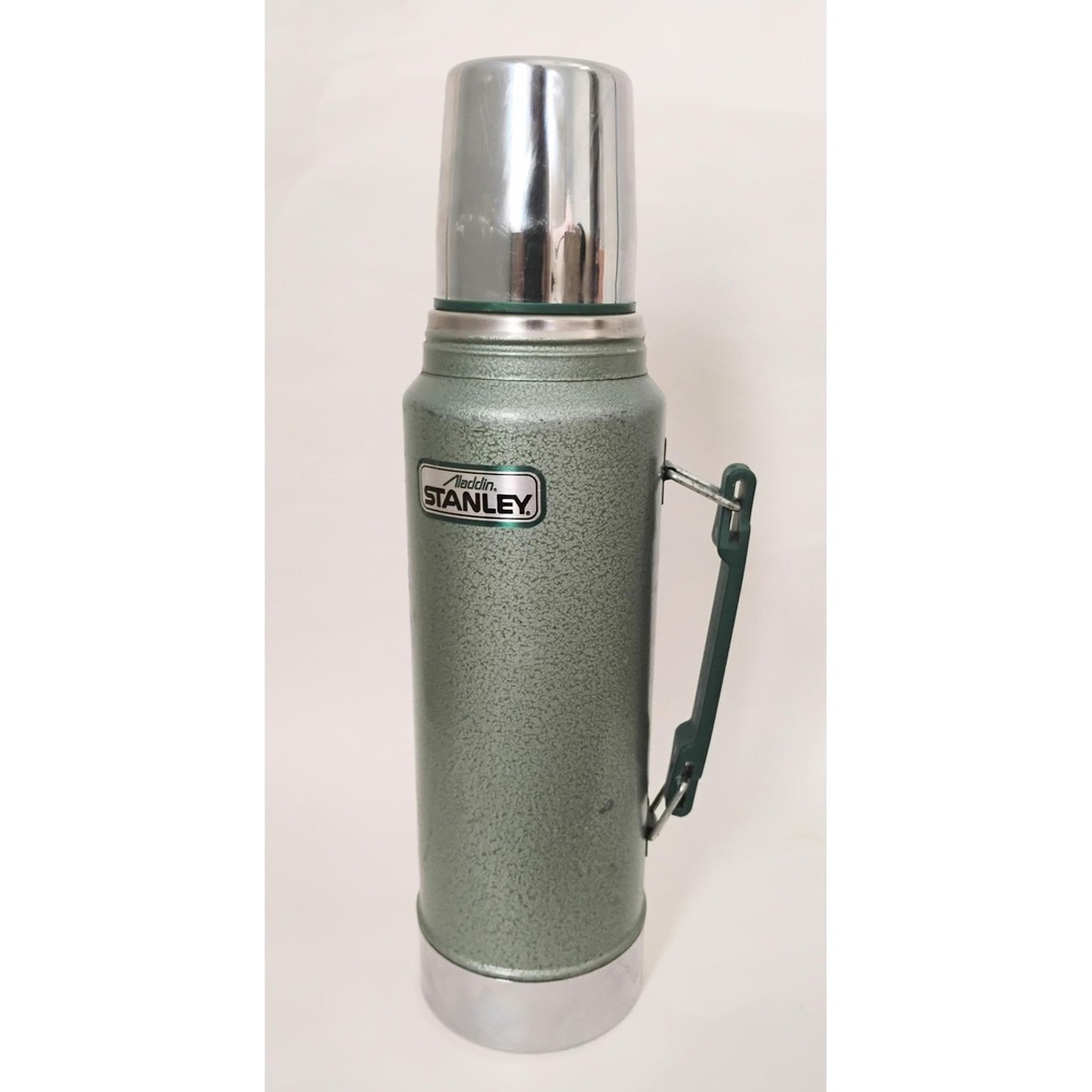 Aladdin Stanley Vacuum Bottle Unisex 1 Quart Green Hammertone Vintage A-944DH